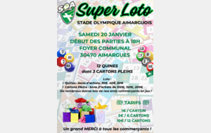 20 janvier 2024 - Super LOTO du SOA